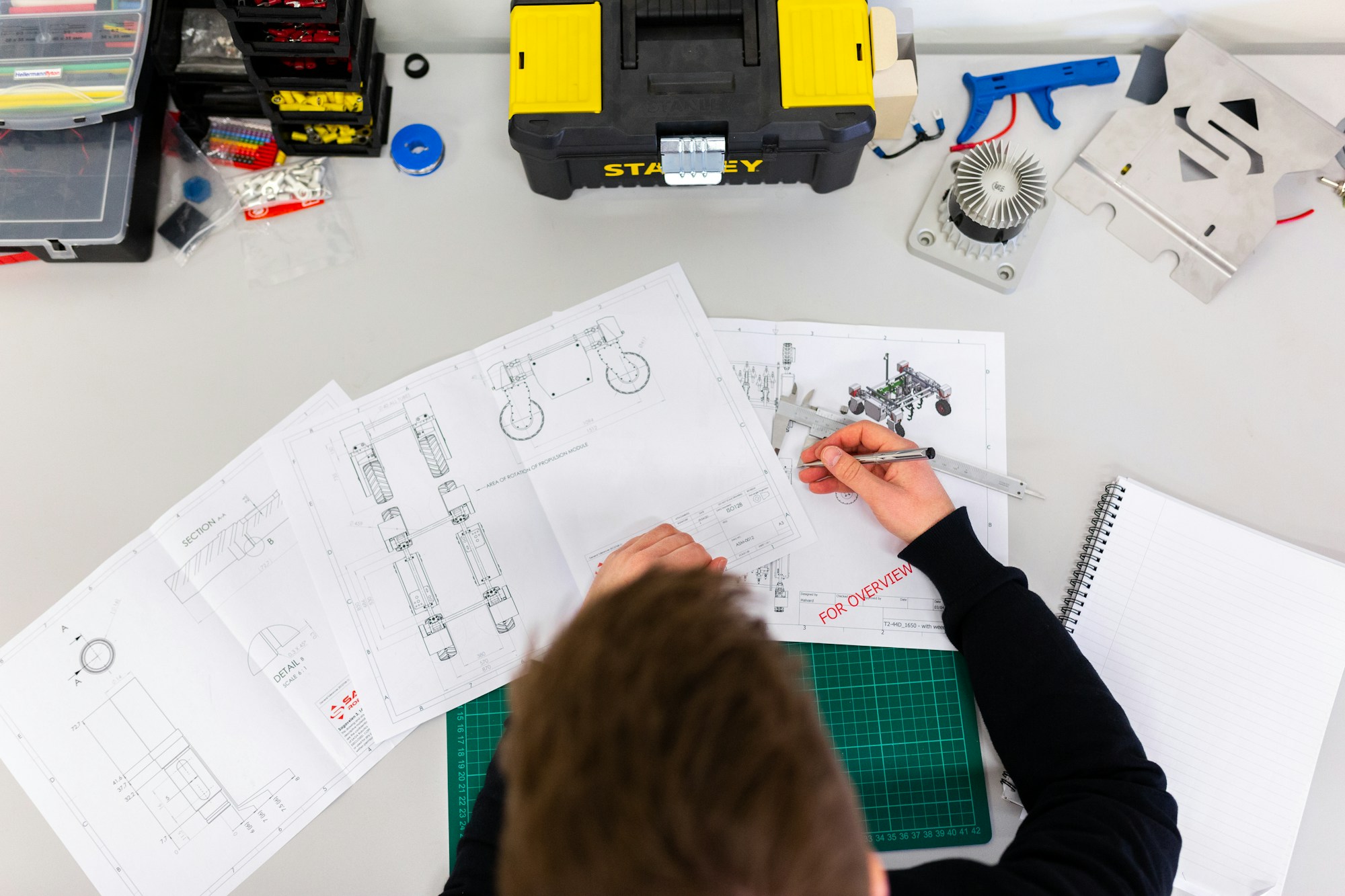 Engineer working with industrial systems